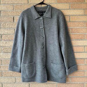 Women’s Gray Warm Wool Chore Style Shacket Size XL